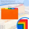 thumbnail image 4 of 50 PCS Index Card Guide Set Alphabet Sticker Index Card Dividers Self Adhesive Number Stickers (Mix Color, 3 x 5 Inch), 4 of 5
