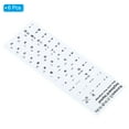 thumbnail image 3 of Uxcell Korean Keyboard Stickers Universal Keyboard Cover Frosted, White Background Black Lettering 6pcs, 3 of 5