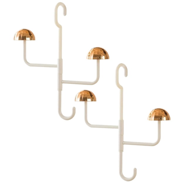 Spoon And Lid Rest 360 Rotatable Light Luxury Multifunctional Hanging Storage Shelf Hat Hanger Organizer Rack Coat Rack Stand Coat Hanger Rack Flexible Coat Hanger Organizer For Closet Door White