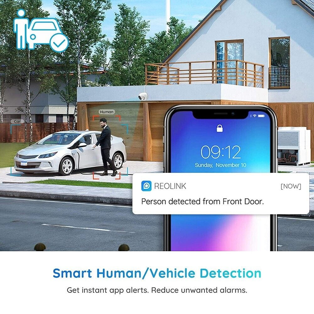 Reolink RLC-520A 5MP PoE Outdoor Security Camera Person/Vehicle Detection 24/7 Recording, 100ft Night Vision