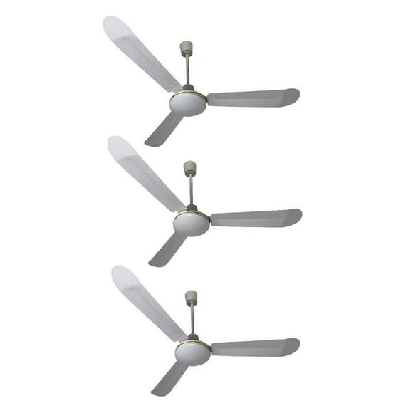 Ventilador de Techo Industrial Benelux Plata 3 Piezas EV1455