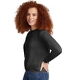 thumbnail image 3 of Sudadera Hanes EcoSmart para mujer, cuello redondo, color ébano, talla L, 3 of 4