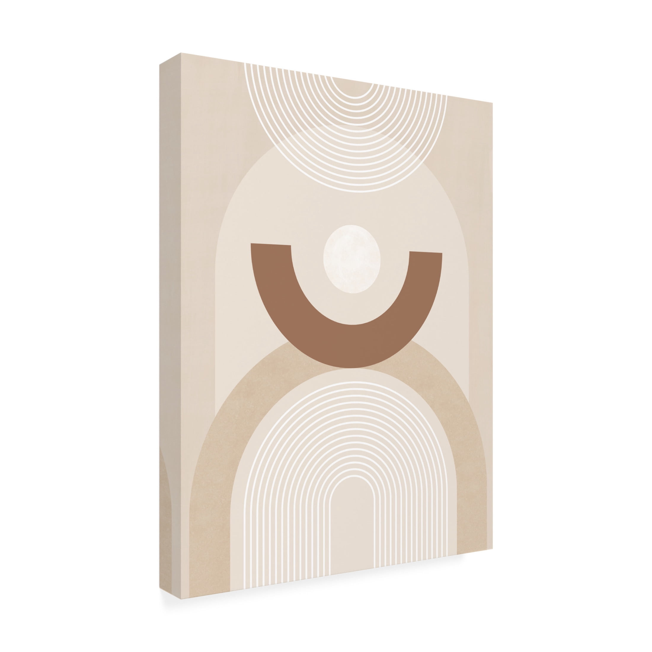 Trademark Fine Art Elena Ristova  Beige Mid Century Poster No.1 Canvas Wall Art