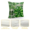 thumbnail image 4 of Nawypu  St. Patrick’s Day Spring Pillow Covers Lucky Clovers Green Shamrocks Leaves Pillow Cover Grey Buffalo Plaid Checkered Farmhouse Holiday Decorations Cushion Case Lumbar, 4 of 5