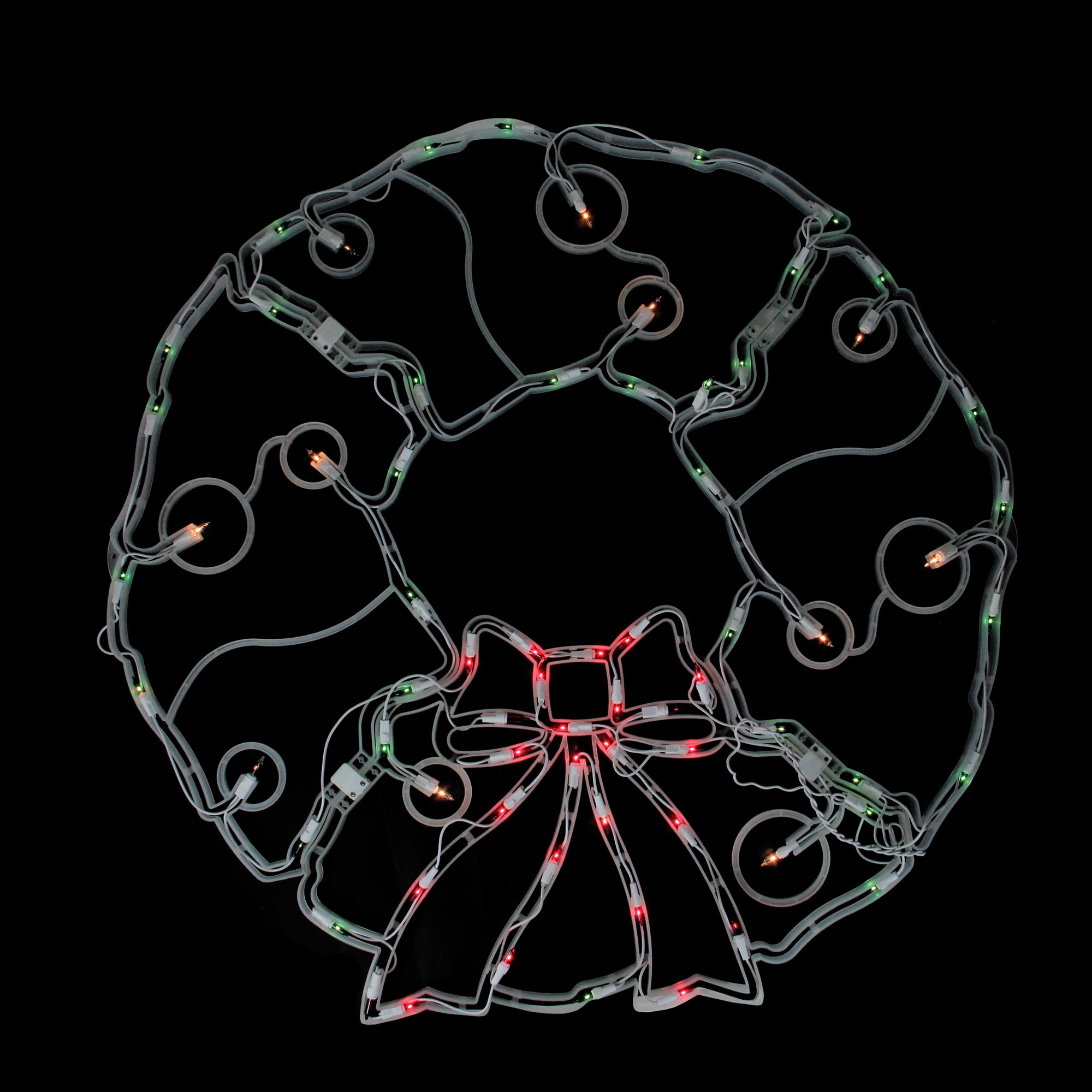 Sienna 31.5 Folding Lighted Twinkling Wreath Christmas Window Decoration Multi Lights
