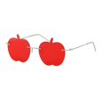 thumbnail image 1 of 1Pc Apple-shape Sunglasses Funny Party Frameless Sunglasses Photography Prop, 1 of 3