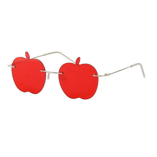 1Pc Apple-shape Sunglasses Funny Party Frameless Sunglasses Photography Prop