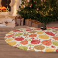 thumbnail image 5 of KLL 36" Christmas Tree Skirt Cute Colorful Pumpkins Xmas Tree Skirts Mat for New Year Xmas Holiday Party Indoor Outdoor Home Decoration, 5 of 5