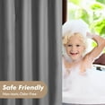 thumbnail image 3 of Barossa Design PEVA 8G Dark Gray Shower Curtain Liner with 6 Magnets, Heavy Duty & Waterproof-72" x 72", 3 of 7