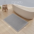 thumbnail image 6 of SIXHOME Bathroom Rugs Waffle Bath Rug Super Soft Absorbent Non Slip Bath Mat Beside Tub Rubber Backed Machine Washable Bathroom Rugs with Tassels Boho Bathroom Decor 24" x 36" Gray, 6 of 8