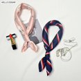 thumbnail image 4 of Korean version 50x50cm scarves small Kerchief Fashion Handle Bag Ribbon all-match Airline stewardess decoration scarf Party Gift, 4 of 4