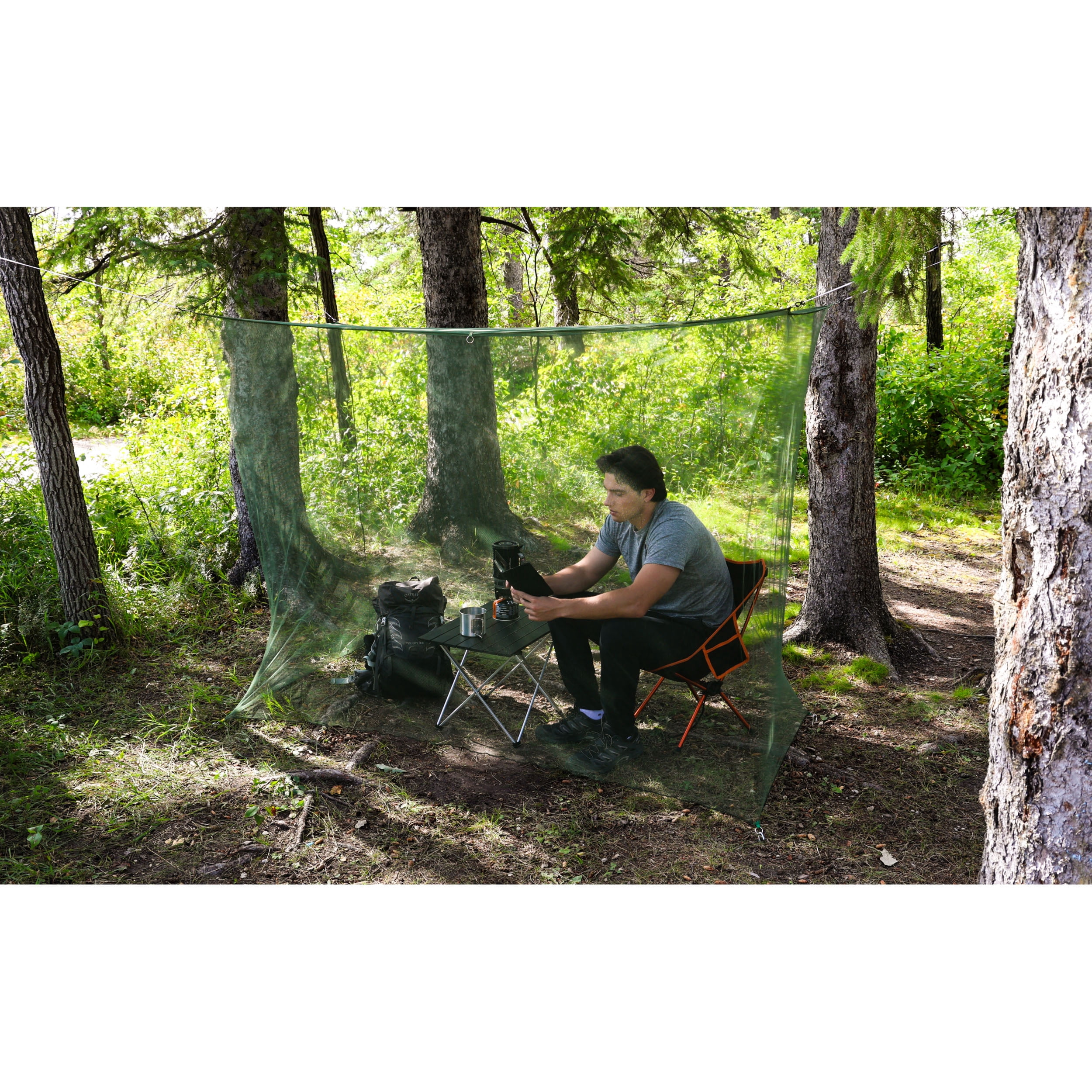 Coghlan's Rectangular Mosquito Net Green , L-78" x W-32" x H-59" Polyester Mesh  Insect Protection