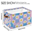 thumbnail image 4 of Yayeee Canvas Storage Basket with Handles for Shelves Fabric Bins Closet Organizer, Playful Daisy, 4 of 8
