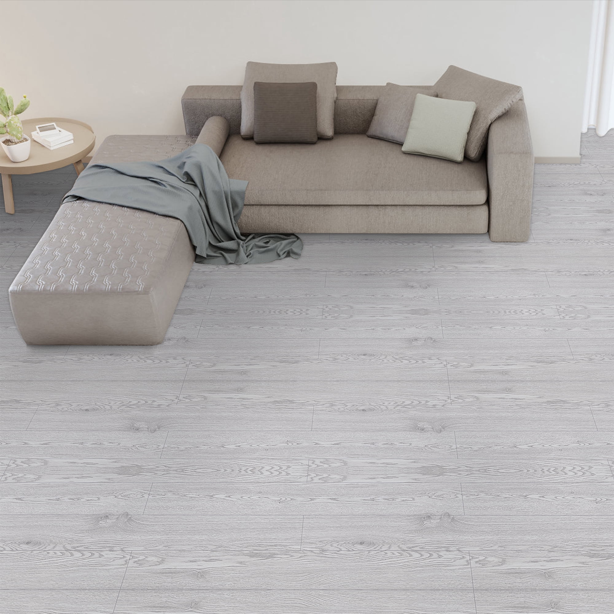 Abyssaly Gray Wood PVC Peel and Stick Vinyl Flooring Tile 15.7 inch x 23.6 inch /25.8 Sq.ft,Thicken Self-Adhesive Vinyl Flooring Tile Easy DIY Install for Bathroom and Kitchen Floor