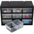 thumbnail image 1 of Drawer Plastic Drawer Storage Cabinet for Garage Organization, Stackable Beads & Craft Storage, Small Parts Storage, Black, 1 of 1