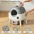 thumbnail image 3 of Furmax Fully Enclosed Automatic Cat Litter Box, 76L Large Capacity for Big Cats, Cat Ear Design with Garbage Bags, Aroma Box & Brush (brown), 3 of 7