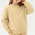 thumbnail image 2 of FAIWAD Kids Cotton Sweatshirt Boy Girl Basic Plain Sweatshirt Thin Long Sleeve Crewneck Pullover Tops, 2 of 8