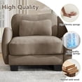 thumbnail image 6 of FFH 101" Convertible Sectional Sofa with Ottomans, U Shaped 3 Seat Cloud Couch with Waist Pillows, Curved Design, Chenille Coffee, 6 of 13