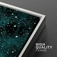 thumbnail image 4 of IDEA4WALL Framed Wall Art Print Set Teal & Black Watercolor Star Sky & Mountain Desert Cacti Nature Wilderness Modern Rustic for Living Room, Bedroom, Office - 24"x36"x2 White, 4 of 5