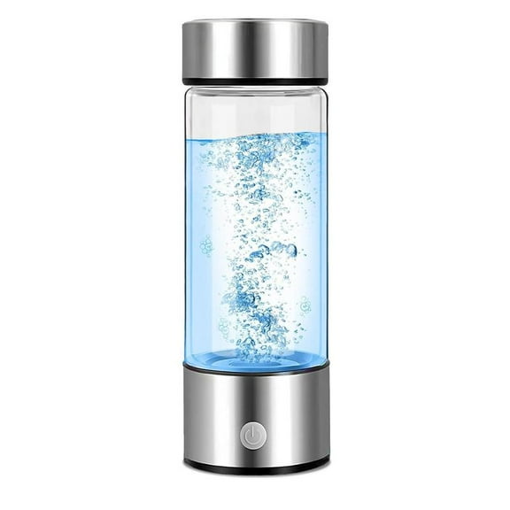 Hydrogen Water Bottle 2025 Generator 420 ml SPE-PEM Ionized H₂ Hydration Bottle USB-C Rechargeable Glass Flask with Auto Shut-Off Portable Sports & Travel Hydrogenated Water Machine