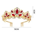thumbnail image 2 of Corona para novia reina princesa niñas en boda cumpleaños desfile, con diadema de peine, para mujeres y niñas, 2 of 5