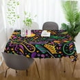 thumbnail image 6 of Mardi Gras Balloon Mask Tablecloth Rectangle Colorful Table Cloth Large Square Table Cover for Dining Kitchen Party 54"x72" Decor Gift, 6 of 7