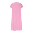 thumbnail image 4 of Mgmyaa Robes pour Filles Enfants Été Manches Courtes Col en V Chandail Longue Robe Plage Robe Décontractée, 4 of 5