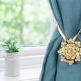thumbnail image 2 of Sujetacortinas de cristal con forma de flor (paquete de 2) Decorativo para cortinas y ventanas Oro, 2 of 8