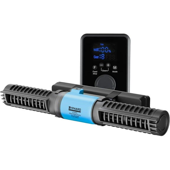 Wave Maker for Aquarium, DC 24V GYRE Powerhead 2200GPH with Digital Display Controller and Magnetic, Adjustable Mode Submersible Water Circulation Pump for Fish Tank