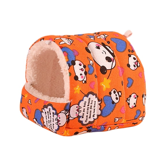 Hamster Hedgehog Guinea Pig Cave Bed Nest Hideout, Small Animals Cage Supplies Warm Squirrel House