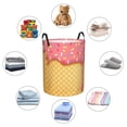 thumbnail image 6 of Easygdp Pink Ice Cream Large Dirty Clothes Hamper, Lightweight Storage Basket, Household Laundry Bag with Handle - Small, 6 of 8