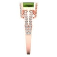 thumbnail image 3 of 2.45 ct Emerald Cut Natural Peridot Solitaire with Simulated Diamond Accents 18K Rose Gold Womens Engagement Ring, 3 of 5