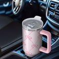 thumbnail image 6 of 1pc Bow-1 40oz Tumbler with Straw & Handle - Insulated Stainless Steel Cup | Holiday Gift for Man Women (Christmas, Valentine's, Birthday), 6 of 7