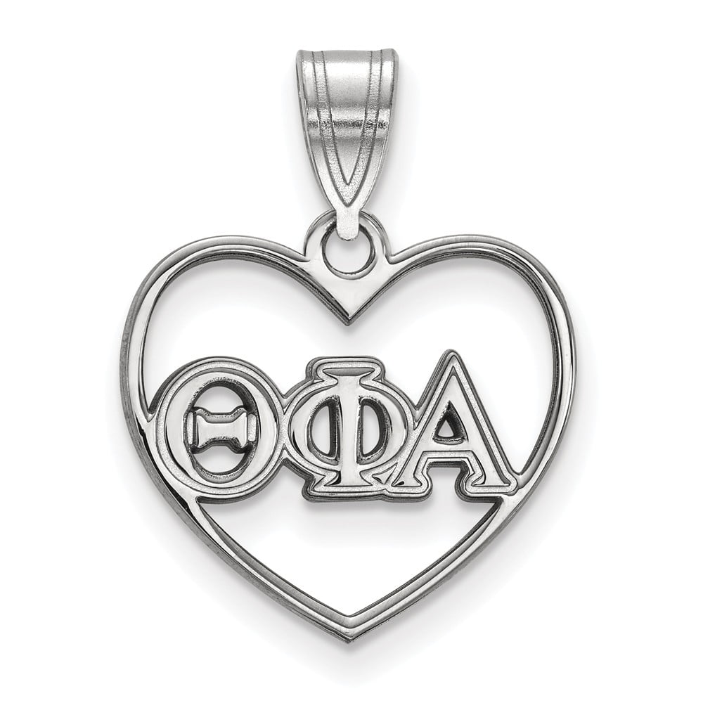 Logoart Sterling Silver Gp Phi Sigma Sigma Largel Enamel Pendant Necklace