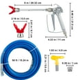 VEVOR Airless Paint Spray Hose Kit, 50ft 3600 PSI High Pressure Fiber