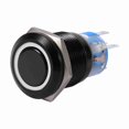 thumbnail image 2 of Interruptor De Botón Impermeable Negro Autoblocante LED De 12-24V 19 Mm Con Terminales De Cobre, Duradero E Impermeable, 2 of 7