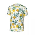 thumbnail image 5 of T Shirt For Men Oranges Pattern Gym Beach Green Leaf Fruit Print Retro T-Shirts Novelty Tshirt For M, 5 of 7