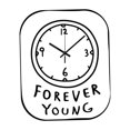 thumbnail image 3 of Reloj de pared acrílico con números de grafiti sencillos para pared, comedor interior estilo C, 3 of 9