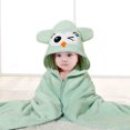 thumbnail image 3 of Zhuashum Hooded Bath Towel For Baby Boys Girls Recieve Blanket Cartoon Bathrobe Coral Fleece Towel Newborn Shower Skin-Friendly Wearlight Green, 3 of 3
