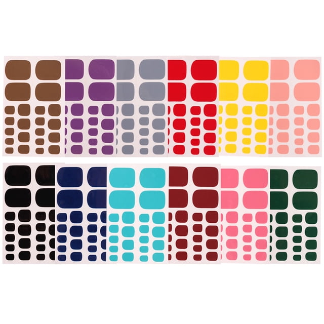 BRIGHTFUFU 12 hojas de pegatinas decorativas para uñas de los pies, exquisitas calcomanías para cubrir uñas de los pies.