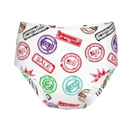 Girls Underwear  hilarious Postmark Pattern Soft Breathable Cotton Girls Panties  Kids Cute Stretch Underwear Brief for Teen and Toddlers Girls