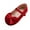 Red, variant on Quealent Toddler Flower Girl Dress Shoes - Girl Ballet Flats Party School Shoes Wedding Red for Size 6