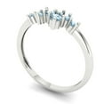 thumbnail image 2 of 0.17 ctw Wedding Band for Women - 14K White Gold Simulated Blue Diamond Stackable Eternity Ring, 2 of 6