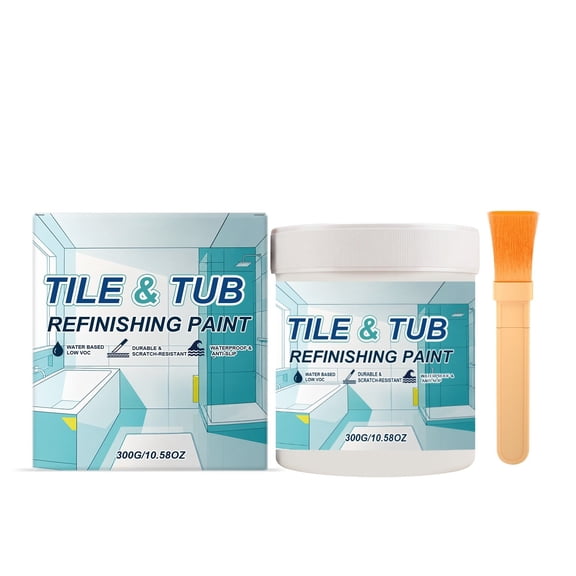 Tile Bathtub Refinishing Coating White 9.2cm for Bathroom Ceramic Sink Color Change Repair Paint