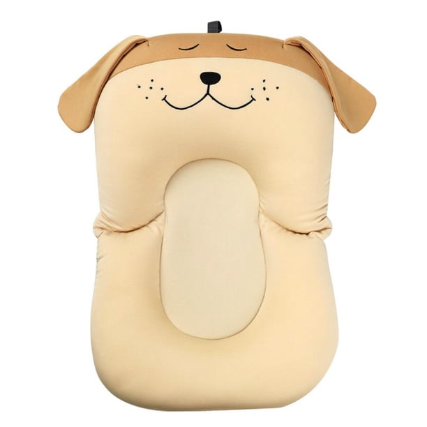 Cojín portátil para ducha de perro de dibujos animados para bebé, alfombrilla antideslizante para bañera (marrón) Likrtyny Para estrenar