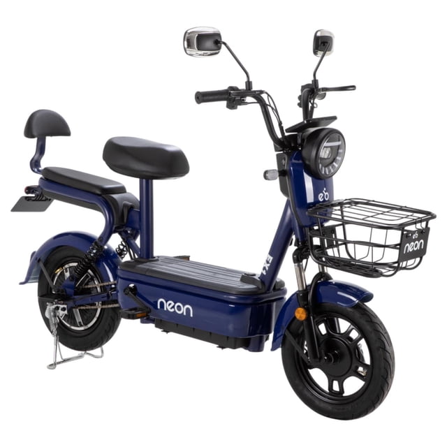 Bicicleta Eléctrica Motobici R14 Neon EX-1 Frenos de Tambor 350W 0-38 km/h 50km Acero azul oscuro