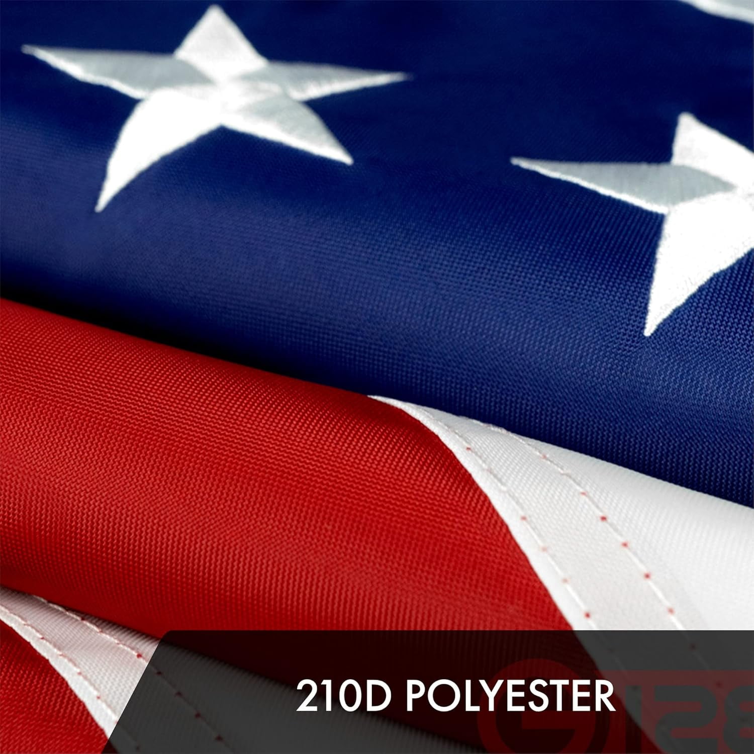 Lanola American USA Flag | 3x5 Ft | ToughWeave Series Embroidered 210D Polyester | Country Flag, Embroidered Stars, Sewn Stripes, Indoor/Outdoor, Vibrant Colors, Brass Grommets