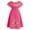 Hot Pink, variant on Mexican Dress for Girls Off-Shoulder Sunflower Print Drape Traditional Fiesta Ethnic Dresses