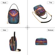 Leather Handbag Crossbody Bag Majestic Phoenix