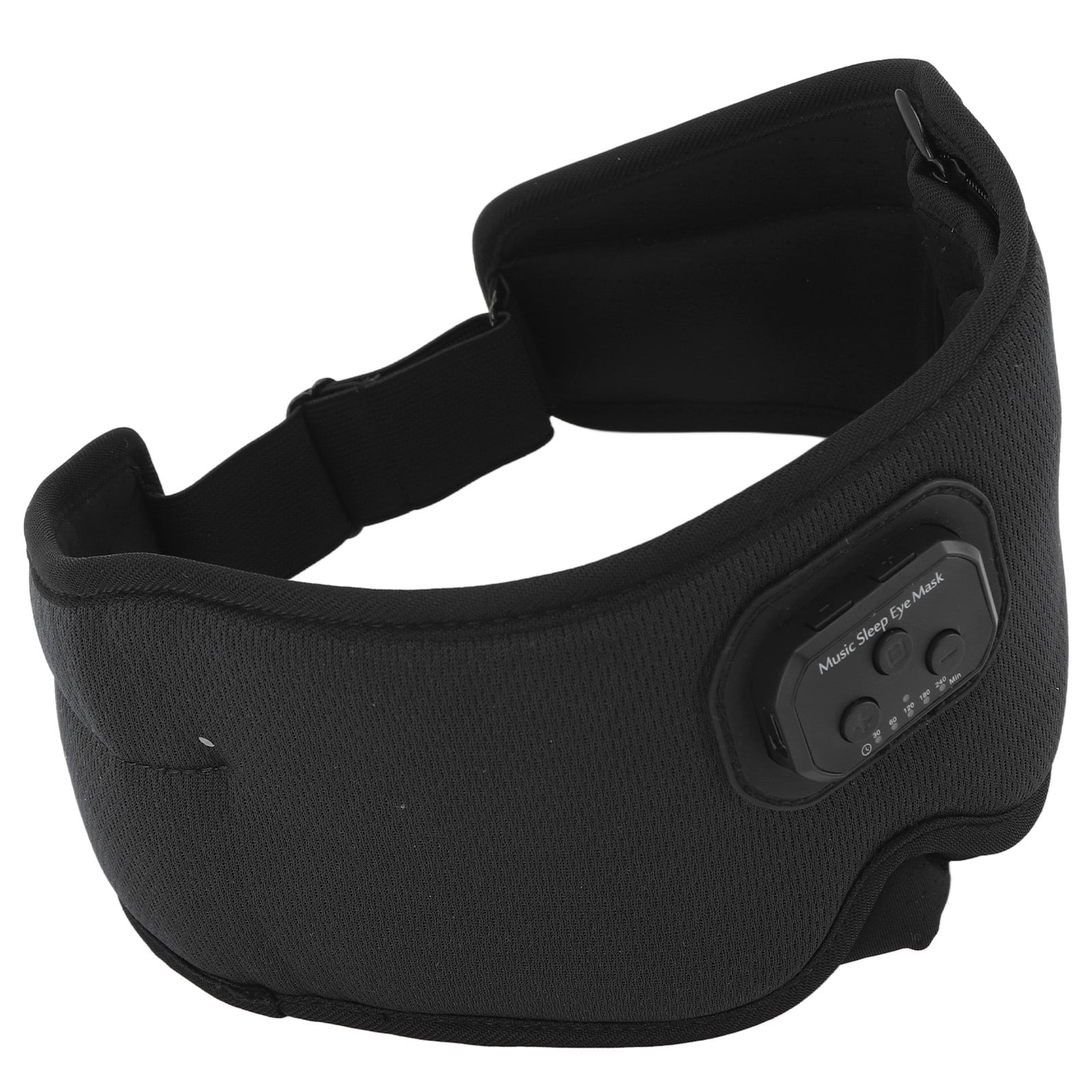 Wireless Eye Mask for Side Sleepers, 20H White Noise Timer, Music & Sleep Aid, Black 3D Sleep Headphones with Bluetooth 5.2